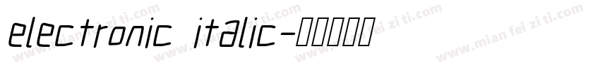electronic italic字体转换